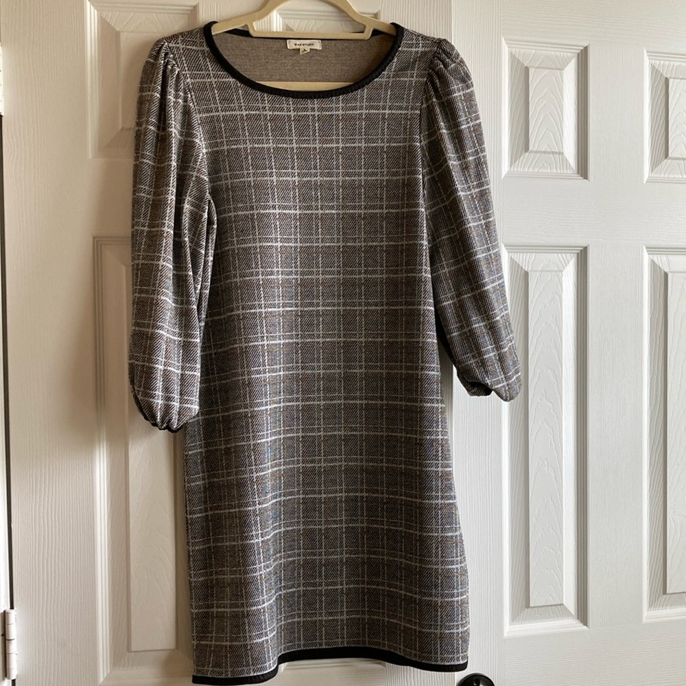 Plaid Max Studio long sleeve shift